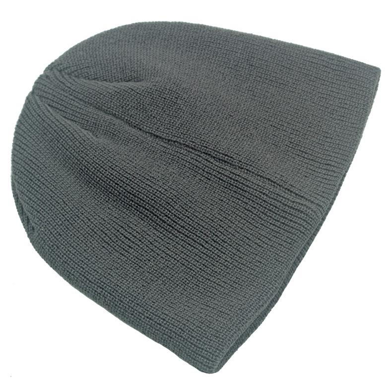 Мужская осенне-зимняя теплая шерстяная шапка, вязаная шапка, однотонная защитная шапка для ушей, шапочки с черепами, шапка с рукавами