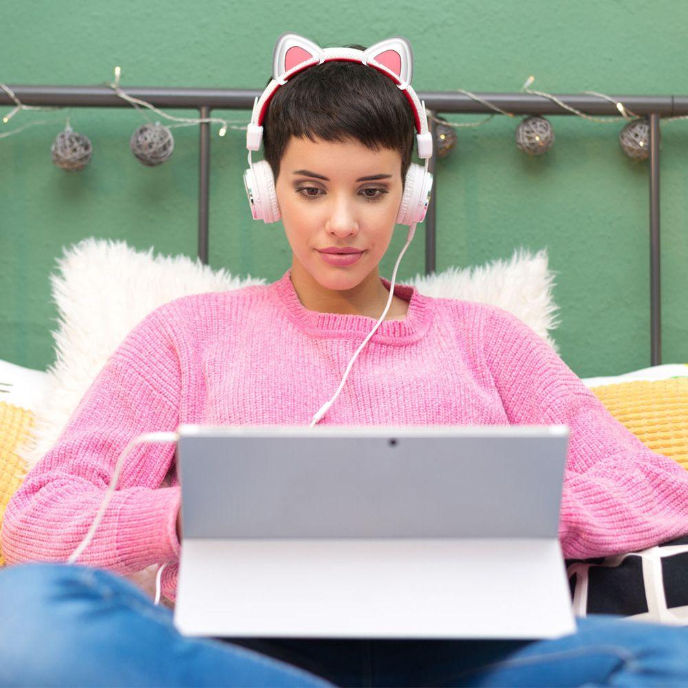 1 Pair Cute Headphones Gaming Decoration Attachment Headset Cat Ears