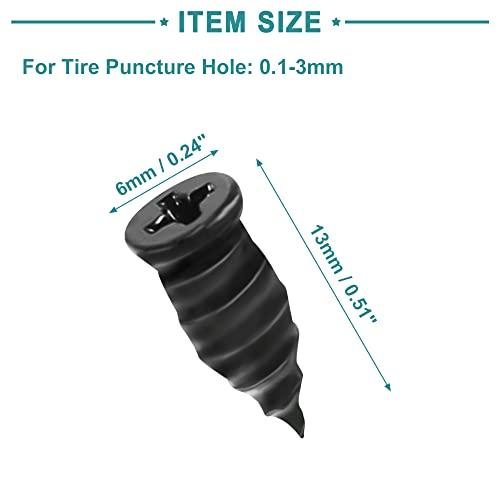 ACROPIX Резиновый гвоздь Быстрый инструмент для шин Самообслуживание 13x6мм Черный 20шт