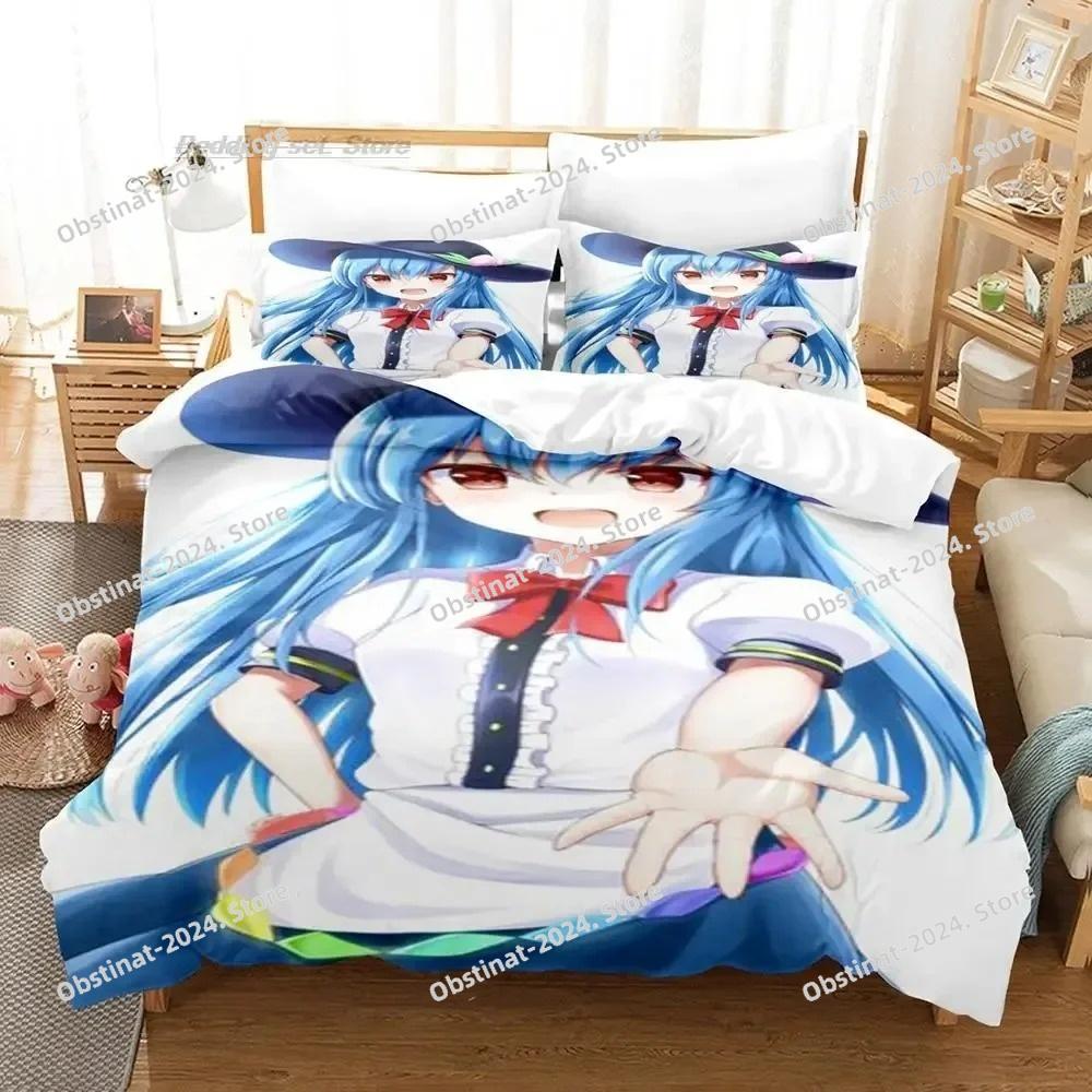 3D Печать Кавайи Аниме Проект Touhou Комплект Постельного Белья Односпальный Полуторный Полный Евро Кинг Сайз Комплект Постельного Белья Для Взрослых Детей Спальня Пододеяльник Комплекты