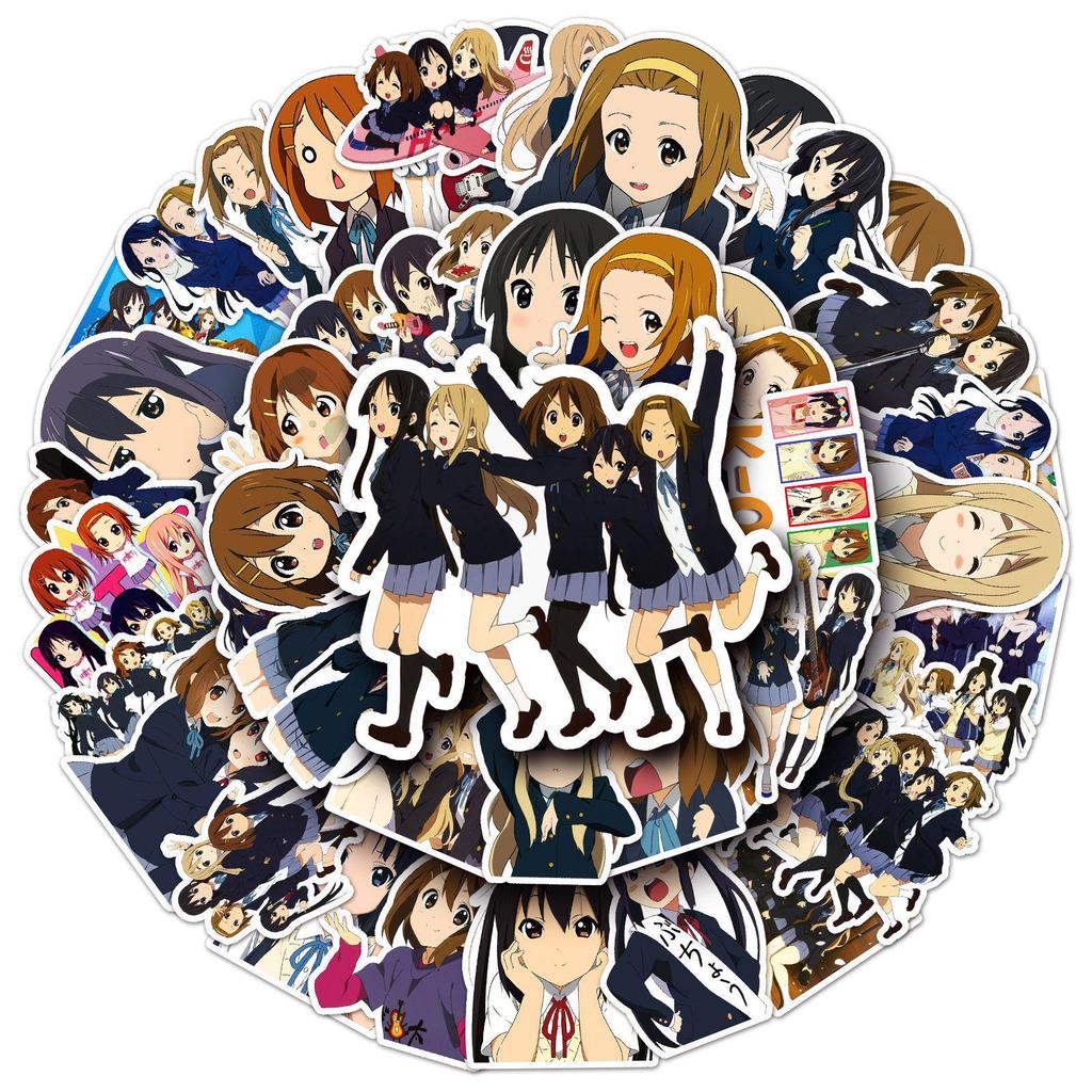 50 водостойких японских аниме K-On! Наклейки для журналов, блокнотов и бутылок для воды