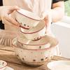 Pattern Soup Bowl Salad Bowl Dish Oval Plate Pastoral Style Dinnerware Table Decoration Kitchen Gadgets Ceramic Tableware