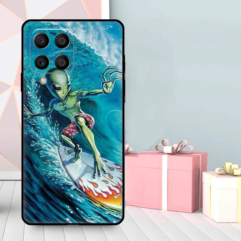 ГАВАЙСКИЙ ПЛЯЖ ДЕВУШКА-СЕРФЕРКА СЕРФИНГ ИСКУССТВО Чехол Для Samsung Galaxy M36 M12 M52 M06 M16 M56 M33 M15 M55 M31 M13 M14 M53 M32 M35 M34 M54