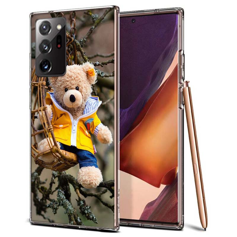 Забавный и милый чехол-медведь для телефона Samsung A55 A35 A25 A15 A07 A05S A16 A17 A26 A36 A37 A56 A57 Galaxy Note 20 10 A50S A71 A51 A
