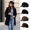 Leather Belt Decor Baker Boy Cap British Style Octagonal Beret Hat Retro Newsboy Cap  Autumn Winter
