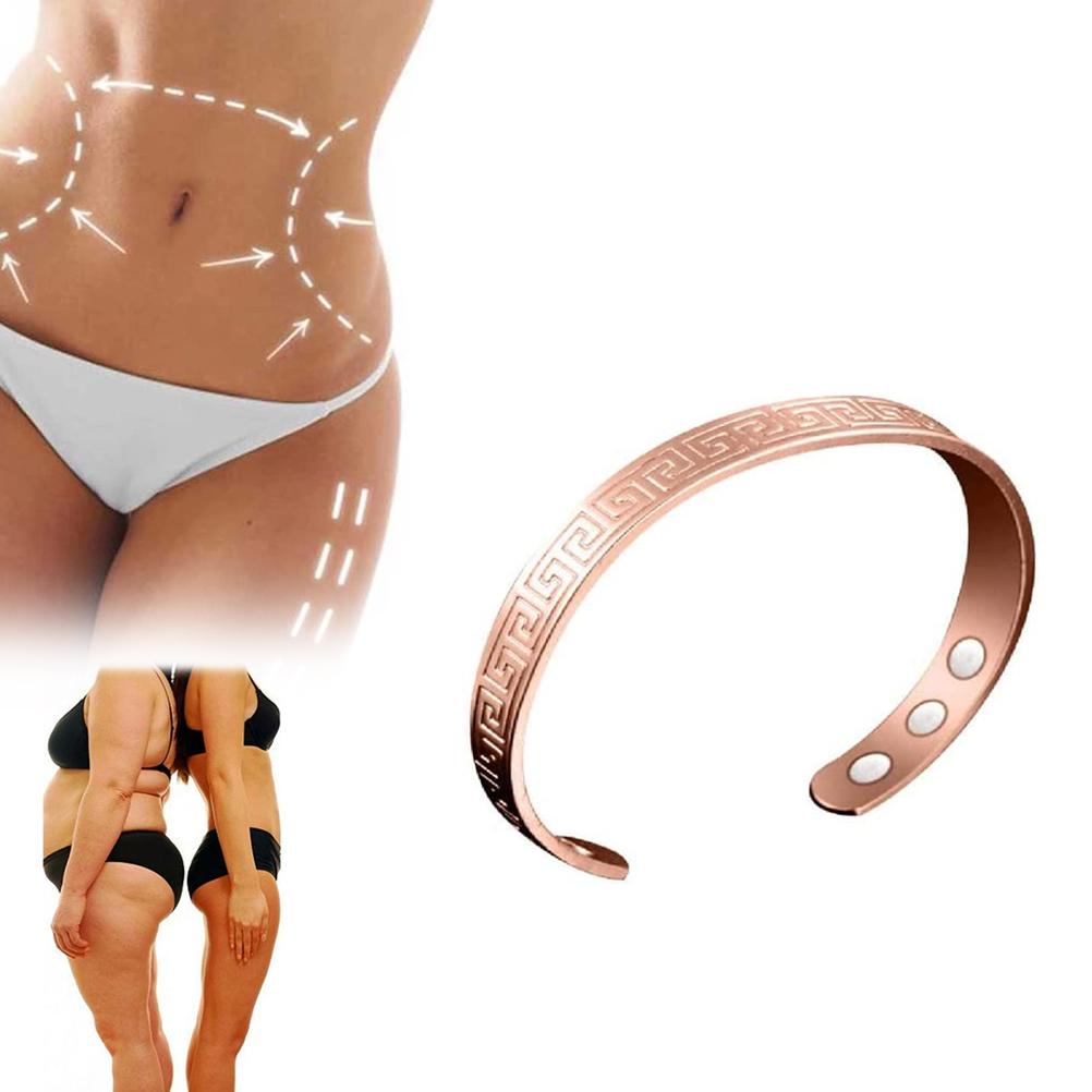Медный браслет для женщин лимфодренажный магнитный браслет для похудения магнитный