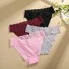 2PCS Seamless Cotton Briefs Women's Flower Lace Panties Sexy Particular Breathable Underwear Female Stretch Erotic Lingerie S-XL