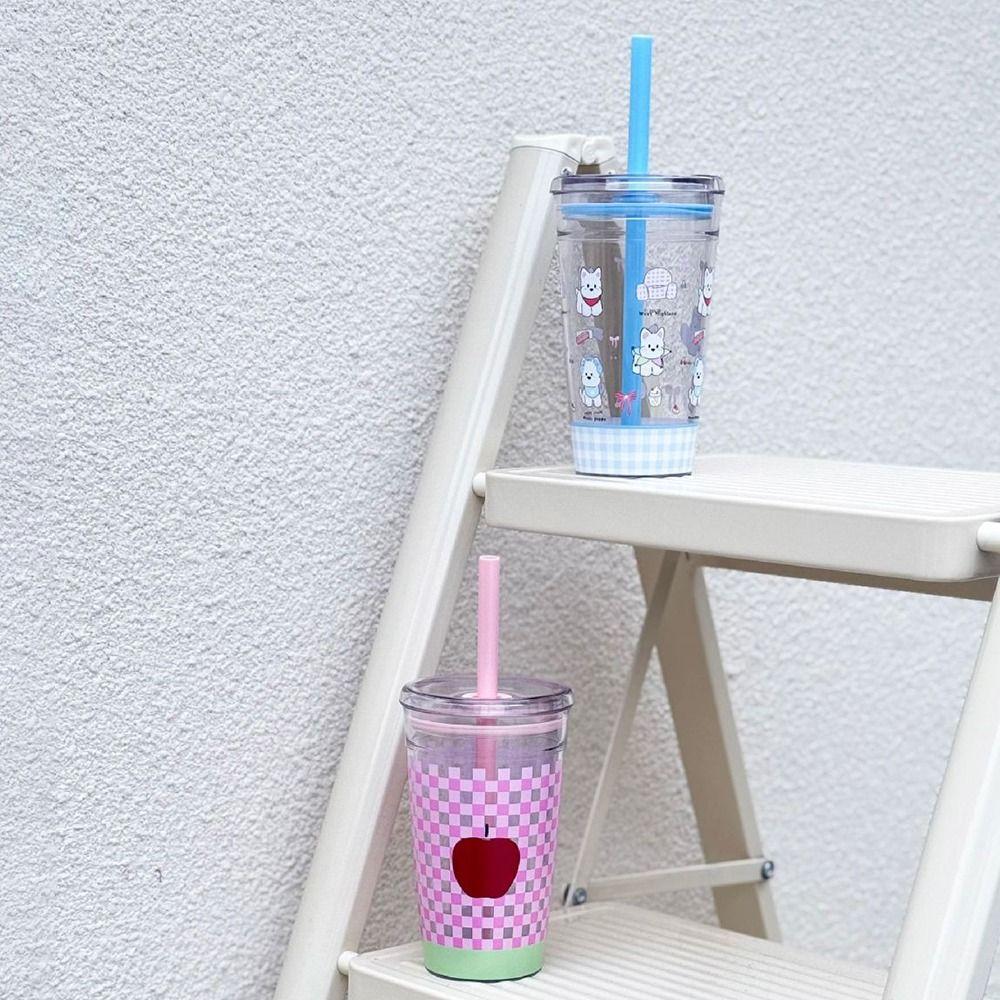 Tritan Water Bottle Transparent Drink Cup Cute Water Cup  Home Office