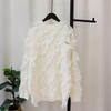 Autumn and Winter New Medium and Long Fringed Design Knitted Sweater Top Loose Lazy Style Sweater Pullover Woman