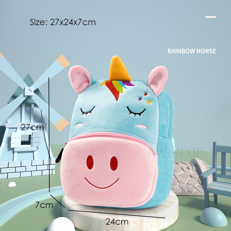 Модные 3D-рюкзаки с изображением льва из мультфильма для мальчиков, школьные сумки для детей детского сада, плюшевые рюкзаки для малышей