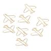 100pcs Paper Clips Portable Anti Rust Electroplating Gold Cute Airplane Shaped Metal Paper Clip for 