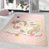 Children's Bedroom Rug 120x160 Cm Polyester Unicorn Sweet