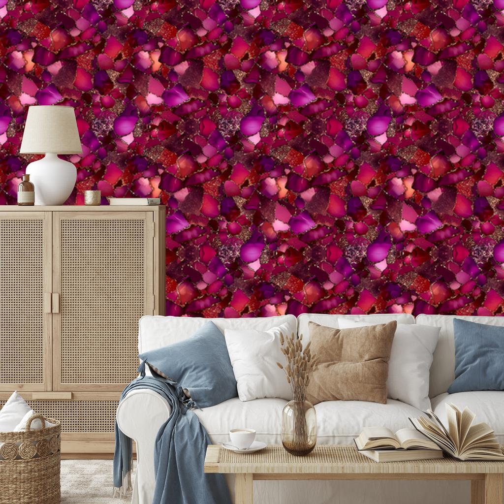 Ink Burgundy and Purple Wallpaper for Living Room and Bedroom 50x1000
