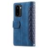 For OnePlus 15R 5G Wallet Case Rhombus Stitching Line PU Leather Phone Cover with Wrist Strap