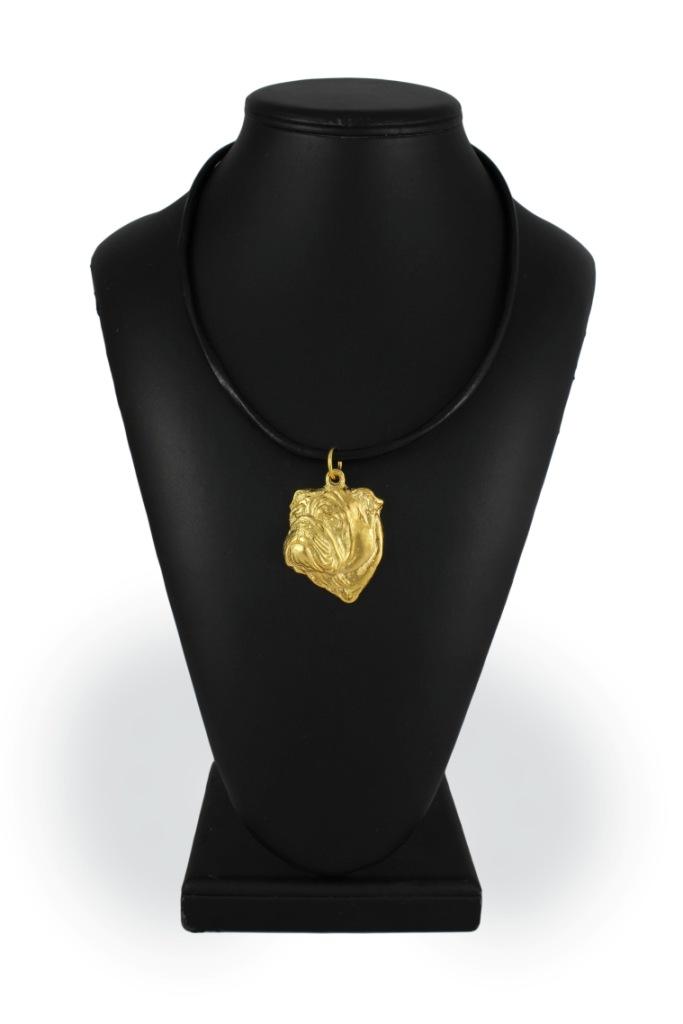 Bulldog, English Bulldog, British Bulldog II - necklace with a dog in a gift box, gold-plated pendant for a dog lover, striking jewelry by Art-Dog