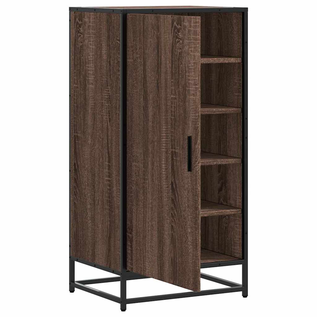 Shoe Rack Brown Oak Effect 48 x 38 x 97.5 cm Engineered Wood