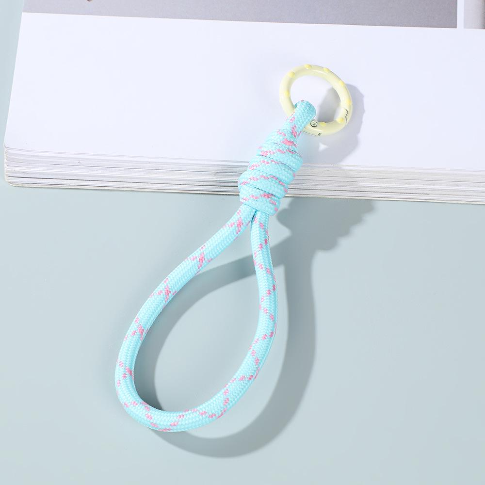 Цветной тканый шнурок для телефона с отстегиваемым брелоком и страховочным шнурком