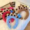 Повязки на голову Милый стиль Четыре милых плюшевых собаки Однотонные аксессуары для волос
