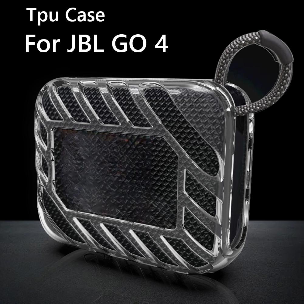 Для портативной колонки JBL Go 4 Чехол из ТПУ Защита от падений Защита от царапин Прозрачный чехол Противоскользящий чехол для переноски Защитный чехол