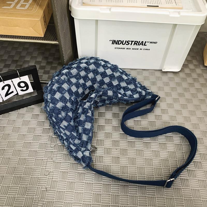 Джинсовая сумка Студенческий класс Пригородная сумка через плечо Женская легкая сумка через плечо Сумка подмышками