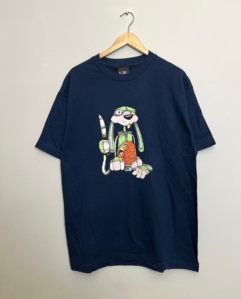 Rare Grail 90s Limp Bizkit Vintage NuMetal Band Tees large navy Unisex T-Shirt