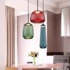 Retro Glass Pendant Light Medieval Colorfull Hanging Lamp For Restaurant Living Room Bar Bedroom LED Vintage Creative Chandelier