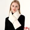 Unisex Solid Fashion Scarf With Pockets Winter Windproof Portable Thickened Autumn Down Cotton Outdoor