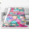 Saja Boys Abby Plush Blankets Girl Kpop Demon Hunter Flannel Throw Blanket For Home Decor Super Warm Design Quality Bedspread