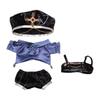 Niannyyhouse 10cm Plush Clothes Set (Hat, Shirt, Pants, Vest, Men's Vest) Cotton Doll Dress-Up (Blue)
