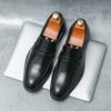 Large Size Leather Shoes Men's New Versatile Fashion British Soft Sole Men's One-pedal Business Dress Groom Wedding Shoes