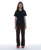 PARTIMENTO WOMEN Numbering Applique V-Neck Polo_Navy