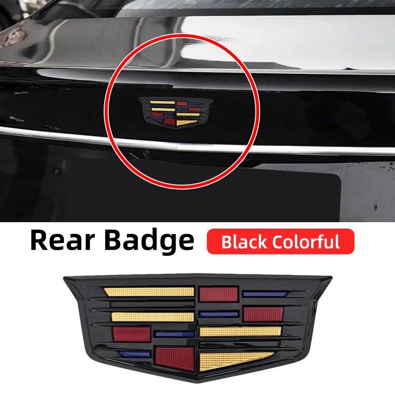AABHT1 1PCS ABS for Cadillac Logo CT4 CT5 CT6 XT4 XT5 XT6 ATS XTS Car Front Center Grille Emblem Rear Trunk Badge Sticker Accessories