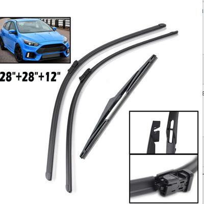 Подходит для Ford Focus MK3 2011-2017 передние и задние дворники 28 дюймов + 28 дюймов + 12 дюймов