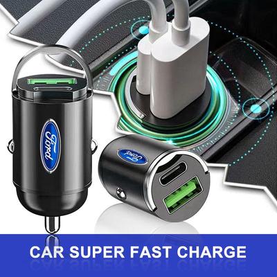 1 шт. Автомобильное быстрое зарядное устройство USB Type-C Адаптер для зарядки Аксессуары Для Ford Carnival Fox Figo Mondeo Escort Fusion Evos Escape Flex Kuga Vertrek