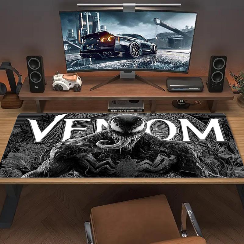 Black-Venom Color Mouse Pad Large Gaming Table Cushion Non-slip Laptop Tablet Big Mousepad XXL Mat Mini PC Playmat With Lock edge