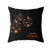 Скандинавская Рождественская Наволочка Черно-Золотая Серия Наволочка из Персиковой Кожи Офисная Наволочка для Диванной Подушки Дом