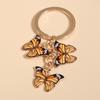Cute Colorful Butterfly  Enamel Flying Animals Key Chains For Women Girls Accessorie Handmade Jewelry Bag Charm