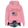Ladies Fashion Casual Long Sleeve Printed Round Neck Hoodie Pullover Top