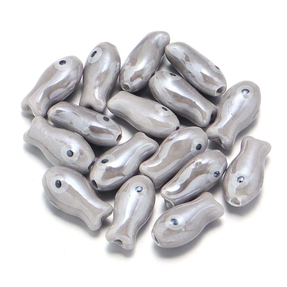 10pcs/lot Cute FIsh Shape Beads Colorful Ceramic Beads Loose Beads For  Jewelry Making DIY Necklace Bracelets Gift Accessories