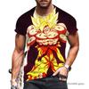 Летняя мужская футболка для спортзала Goku Мужские топы Аниме Dragon Ball Футболка Kakarot Vegeta Super Saiyan