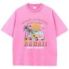Summer Hawaii Beach Paradise Print T-Shirt Women Street Summer T Shirts Oversize Casual Short Sleeve Breathable T Shirt