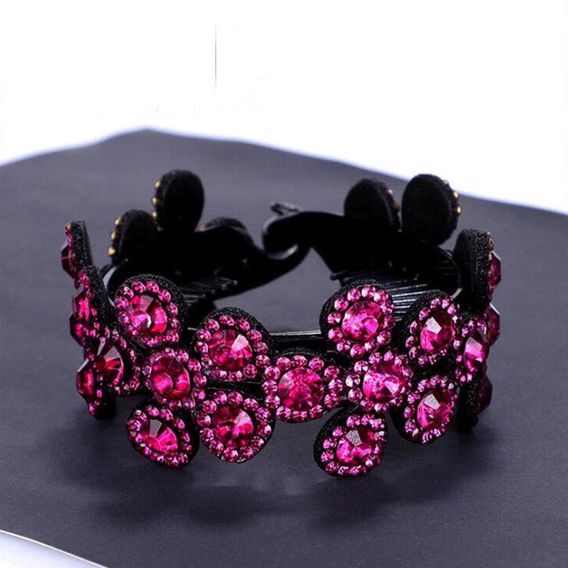 Заколка-резинка для волос в корейском стиле с rhinestone и цветами сливы