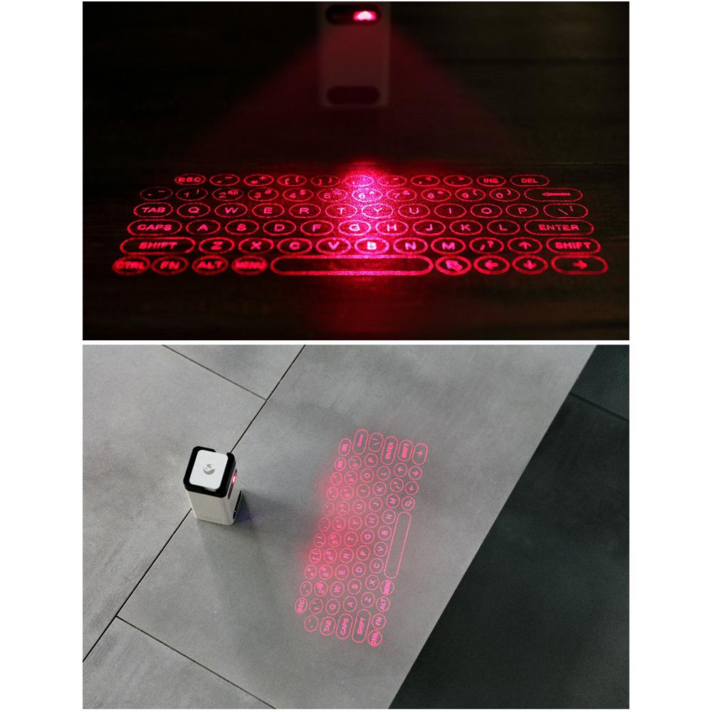 Лазерная клавиатура Мини Виртуальная клавиатура Беспроводная BT Connect Подходит для Телефона Планшета Ноутбука Планшета