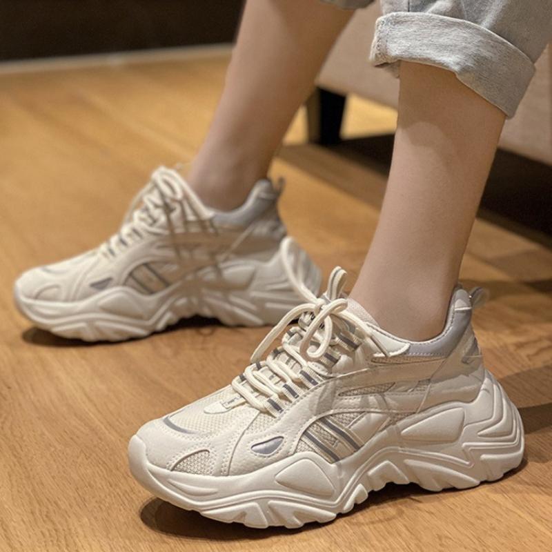 Мода Увеличенный рост Толстые кроссовки Женские туфли на платформе Новые модные дышащие спортивные 2024 Дизайнерские кроссовки Женские Корзина Femme