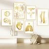 Структура костной ткани органов человека Плакат Золотой скандинавский ретро стиль Картина на холсте Гостиная Настенные художественные принты Современный домашний декор Без рамки