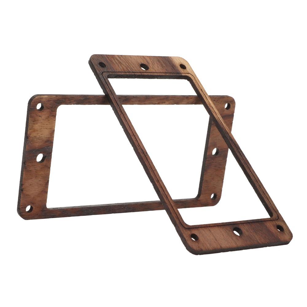 2PCS Wood Color Humbucker Pickup Frame Wood Double Coil Mounting Ring For Guitarists And Luthiers