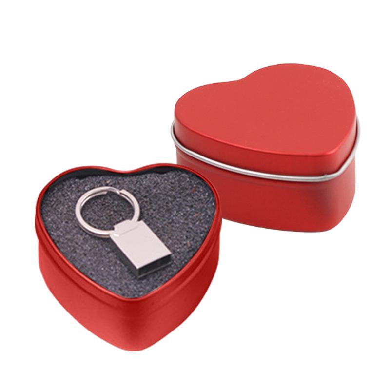 4 шт. Жестяная коробка, шкатулка для украшений, коробка для конфет, красная в форме сердца, портативная подарочная упаковочная коробка, коробка для хранения, День святого Валентина, мини