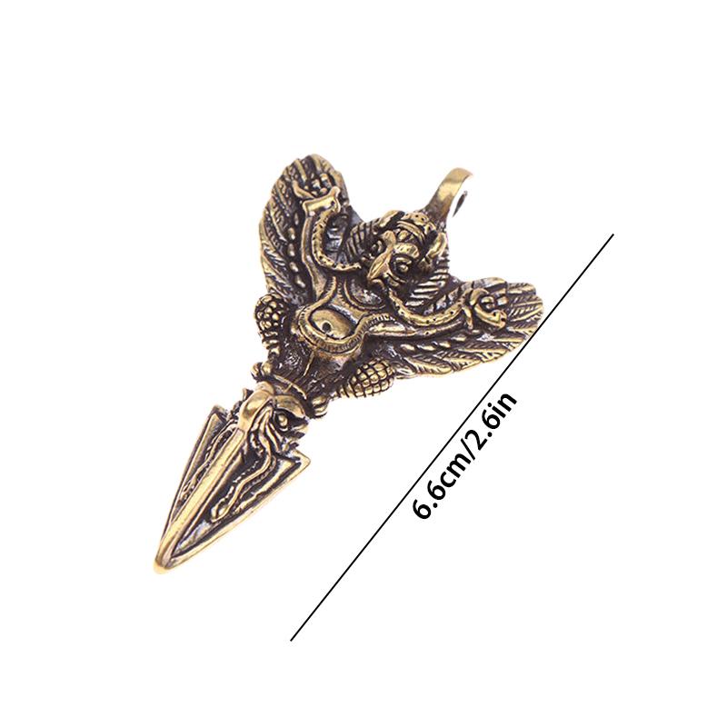 Buddhist Brass Ax Cross Vajra Pestle Diy Keychain Pendant Bracelet Necklace Decorative Handcraft Jewelry