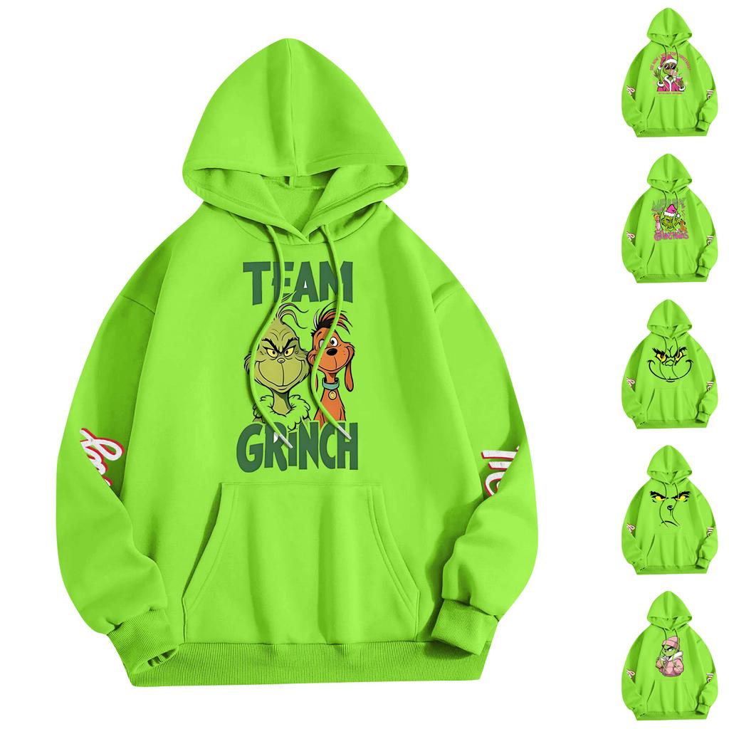 Детская повседневная модная толстовка с капюшоном на шнурке с рождественским принтом и длинными рукавами