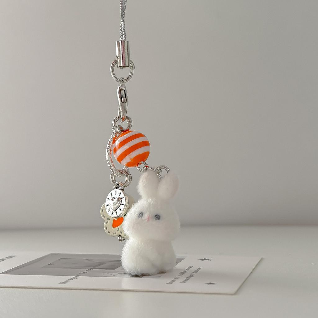 Брелок для ключей Furry Kitten Handmade Y2k Women Fashion Acrylic Animal Plush Bulb Keychain Bag Cushion Gift Keychain Accessories